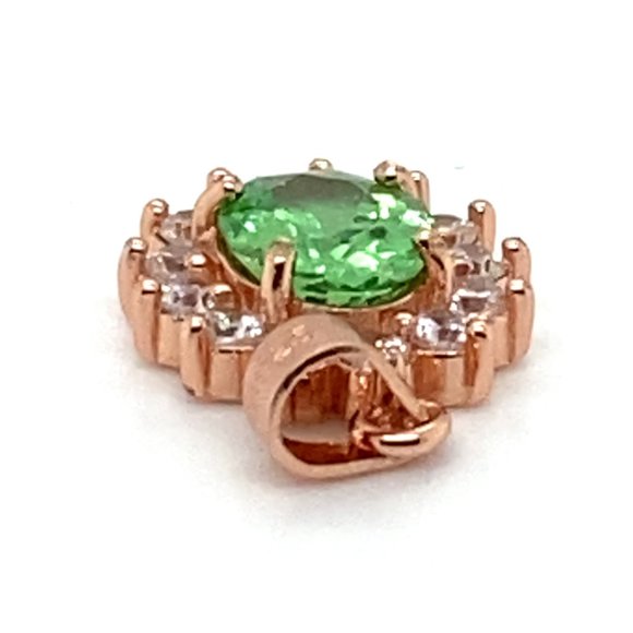 Tsavorite Garnet 1.22ct Rose Gold Finish Solid 925 Sterling Silver Pendant - Picture 8 of 8